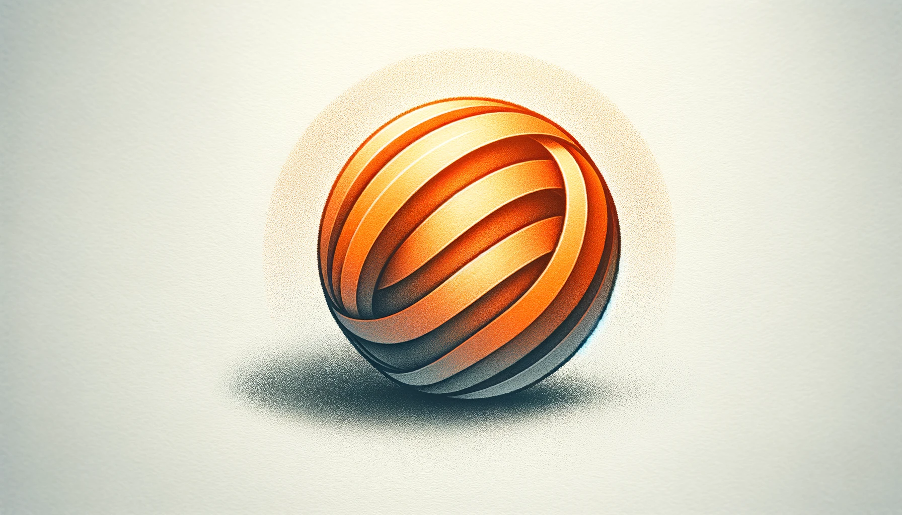 Hand-drawn abstract orange swirls on white background symbolizing connectivity